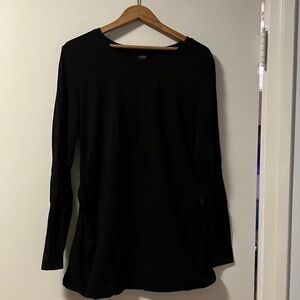 Elegant Black Long Sleeve Maternity Top by LOVE by Gap